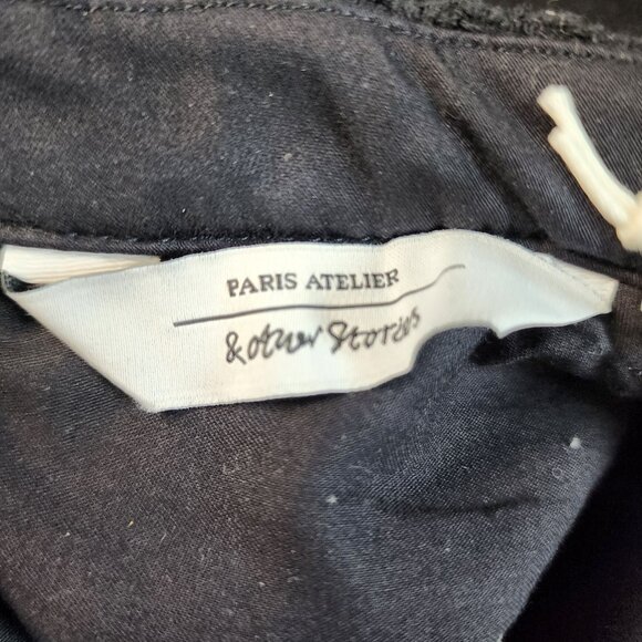 & Other Stories Black Sequin Embelllished Collar Mini Dress, Women's 4 - Picture 6 of 11